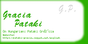 gracia pataki business card